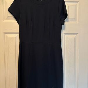 Eliza J Black Sheath Mini Dress Short Sleeve Crew Neck